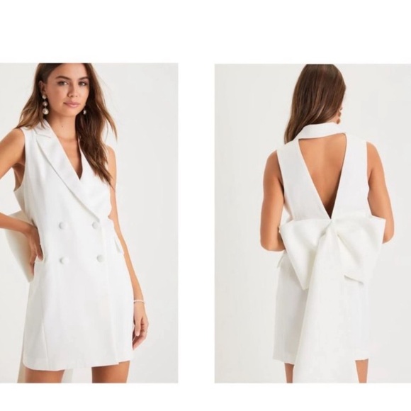 Blazer Dress with Back Bow - Picture 1 of 2